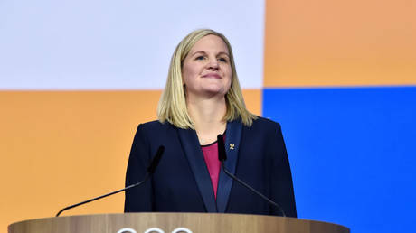 Kirsty Coventry after being elected as the new IOC President, March 20, 2025, Costa Navarino, Greece.