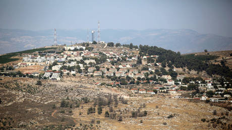 FILE PHOTO: An Israeli settlement in the occupied West Bank.
