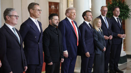 European leaders attend Vladimir Zelensky's meeting with Donald Trump at the White House.