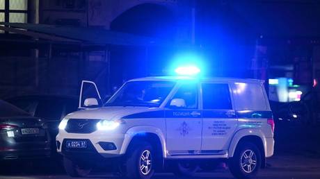 FILE PHOTO. Russian police car in Rostov-on-Don.