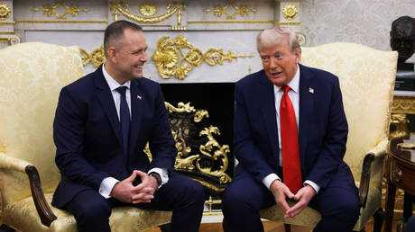 US President Donald Trump and Polish President Karol Nawrocki.
