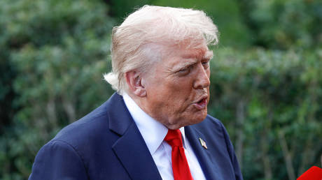 US President Donald Trump speaks to press in Washington, DC. September 11, 2025.