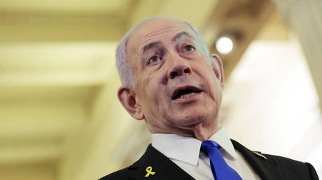 Israeli Prime Minister Benjamin Netanyahu at the US Capitol in Washington, DC. July 8, 2025.