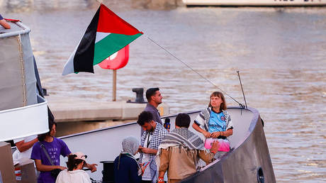 The Global Sumud Flotilla, with Greta Thunberg on board, departs Barcelona on September 1, 2025.