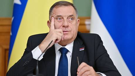 FILE PHOTO: President of Republika Srpska Milorad Dodik during his visit to Moscow.