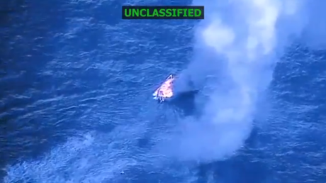 FILE PHOTO: A boat destroyed in a US strike off Venezuela’s coast.