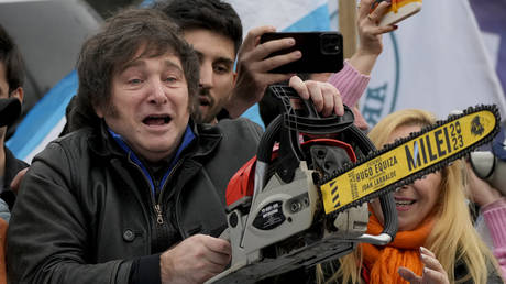 FILE PHOTO: Javier Milei.