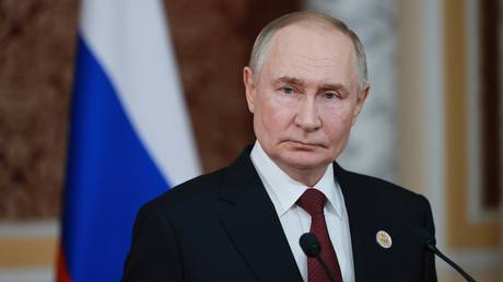 Russian President Vladimir Putin, Dushanbe, Tajikistan, October 10, 2025.