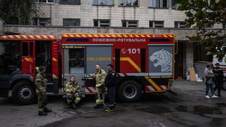 FILE PHOTO. Ukrainian firemen.