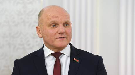 FILE PHOTO:  The head of the Belarusian security service (KGB), Ivan Tertel.