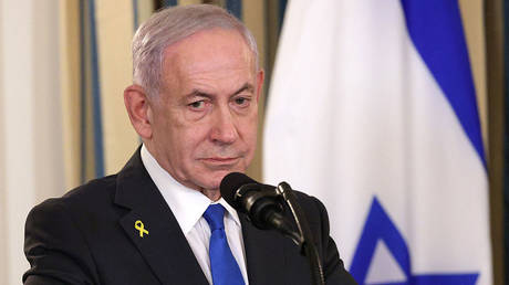 Israeli Prime Minister Benjamin Netanyahu at the White House, Washington, DC, September 29, 2025.