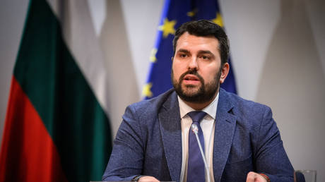 Bulgarian Foreign Minister Georg Georgiev at an event in Sofia, Bulgaria on October 13, 2025.