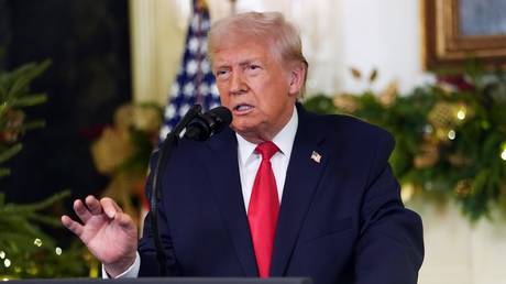 US President Donald Trump, December 17, 2025, Washington, DC.