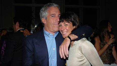 Jeffrey Epstein and Ghislaine Maxwell attend de Grisogono Sponsors The 2005 Wall Street Concert Series Benefiting Wall Street Rising, with a Performance by Rod Stewart at Cipriani Wall Street on March 15, 2005 in New York City.