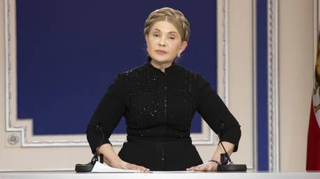 Ukrainian politician Yulia Timoshenko, Auvers-Sur-Oise, France, January 11, 2025.