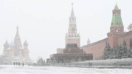 The Kremlin and Red Square in Moscow.