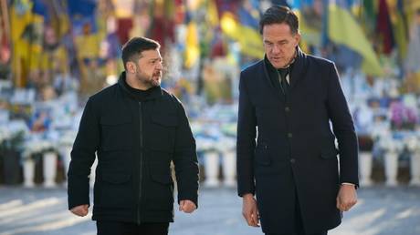 Vladimir Zelensky and NATO Secretary General Mark Rutte, who is on a visit to Ukraine, February 03, 2026.
